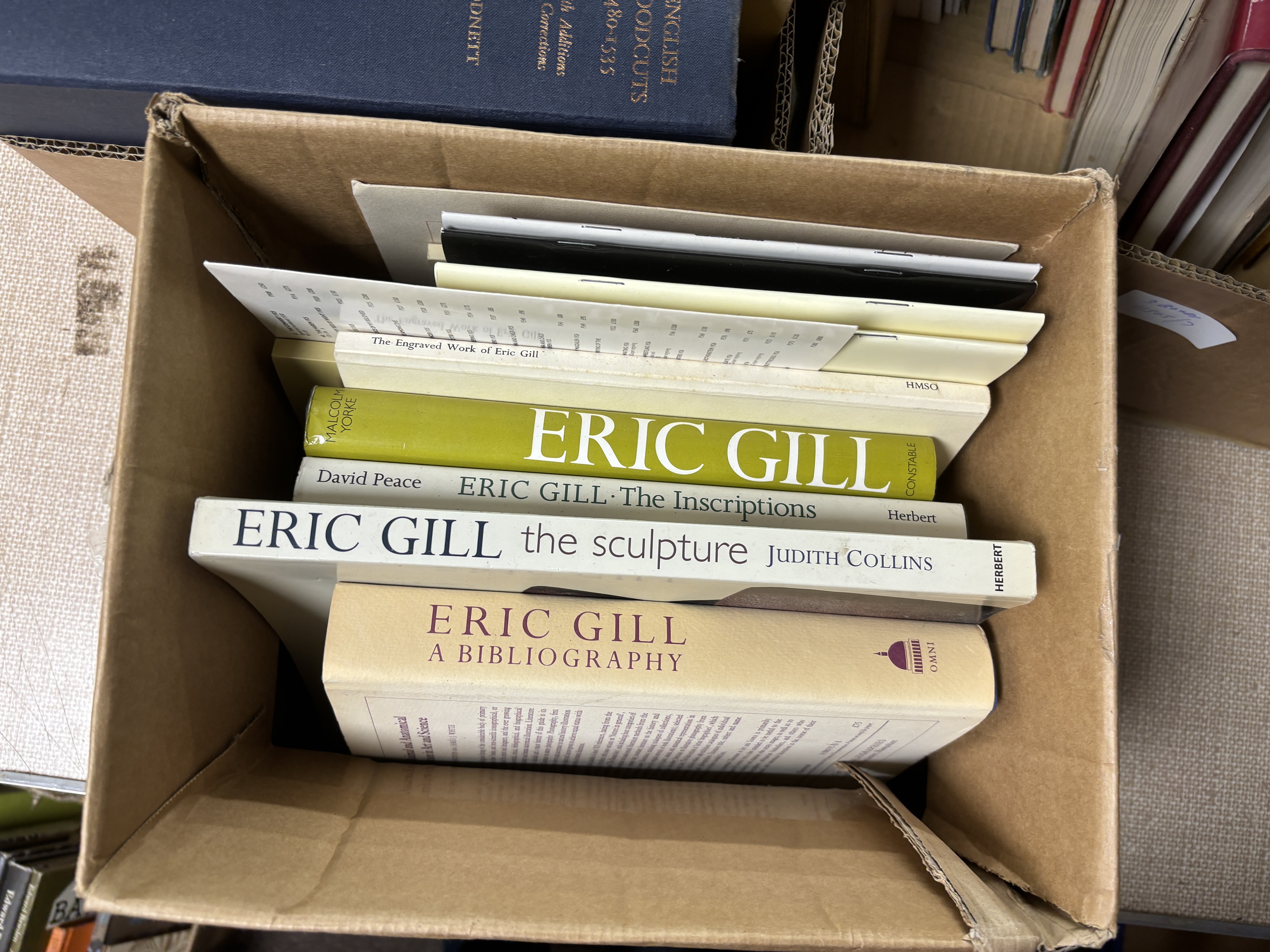 Gill, Evan - Eric Gill: A Bibliography, 2nd edition, revised by D. Steven Corey and Julia Mackenzie, with d/j, 1991, with 11 others, including booklets; Poole, Monica - The Wood Engravings of John Farleigh, with d/j, 198